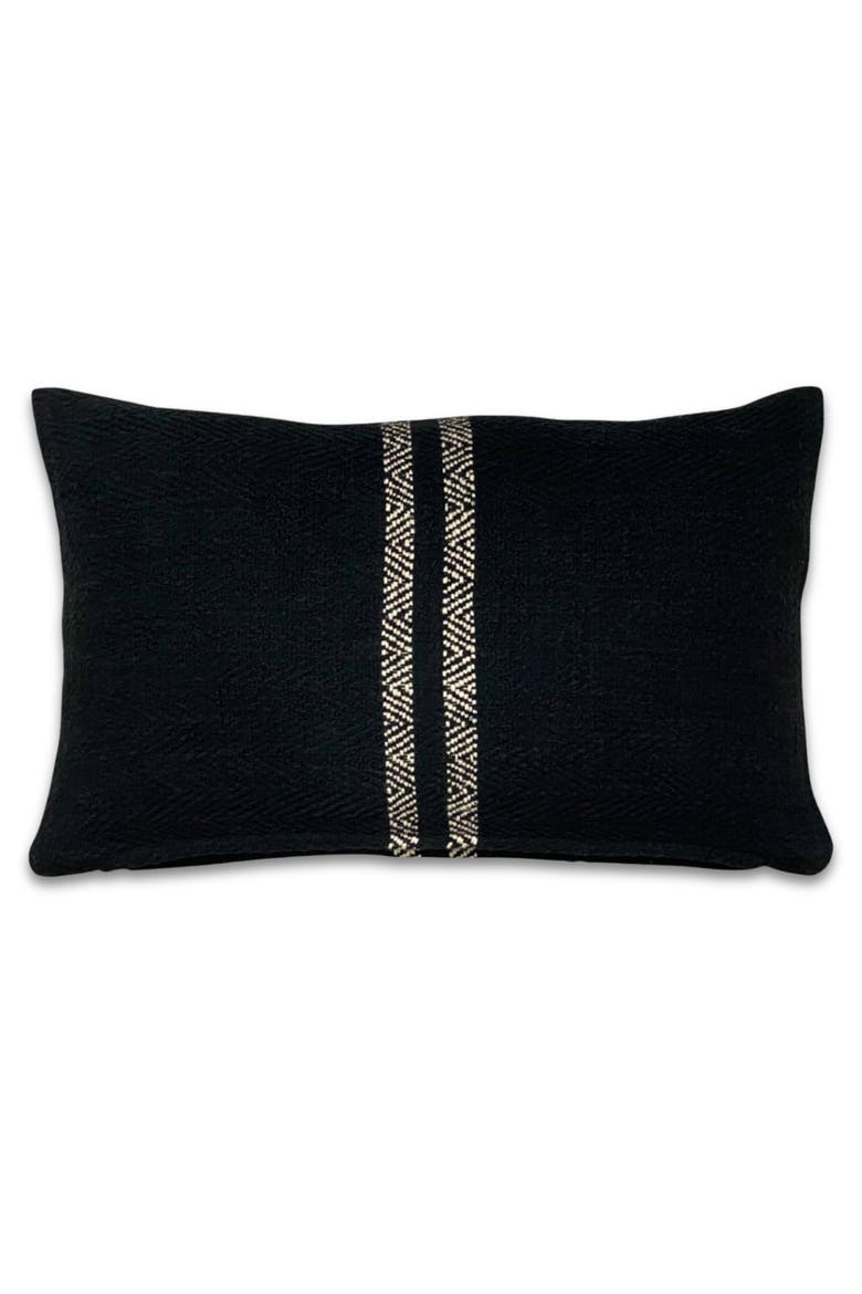 Hugh Lumbar Pillow Cover, Main, color, Black
