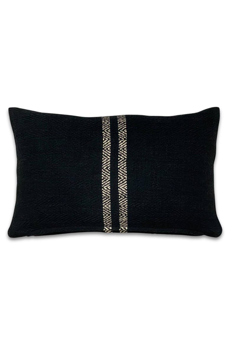 Pillowpia Hugh Lumbar Pillow Cover, Main, color, Black