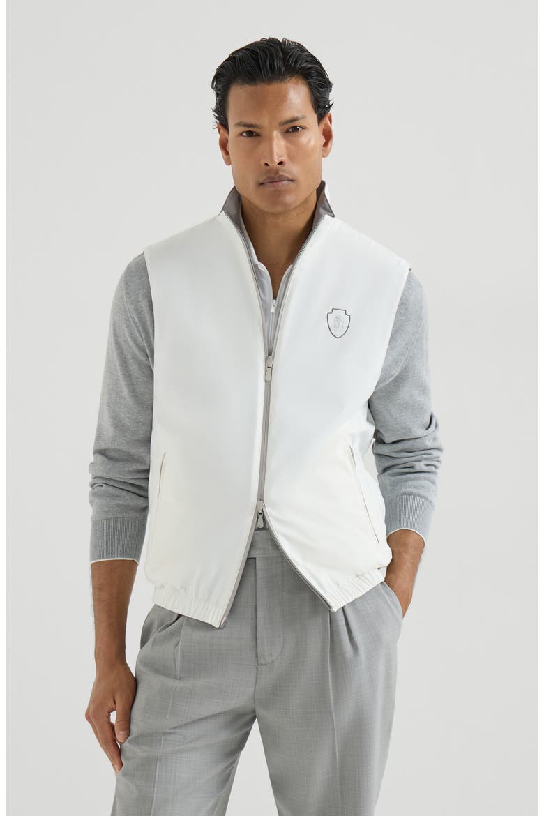Reversible nylon vest, Main, color, Off-White