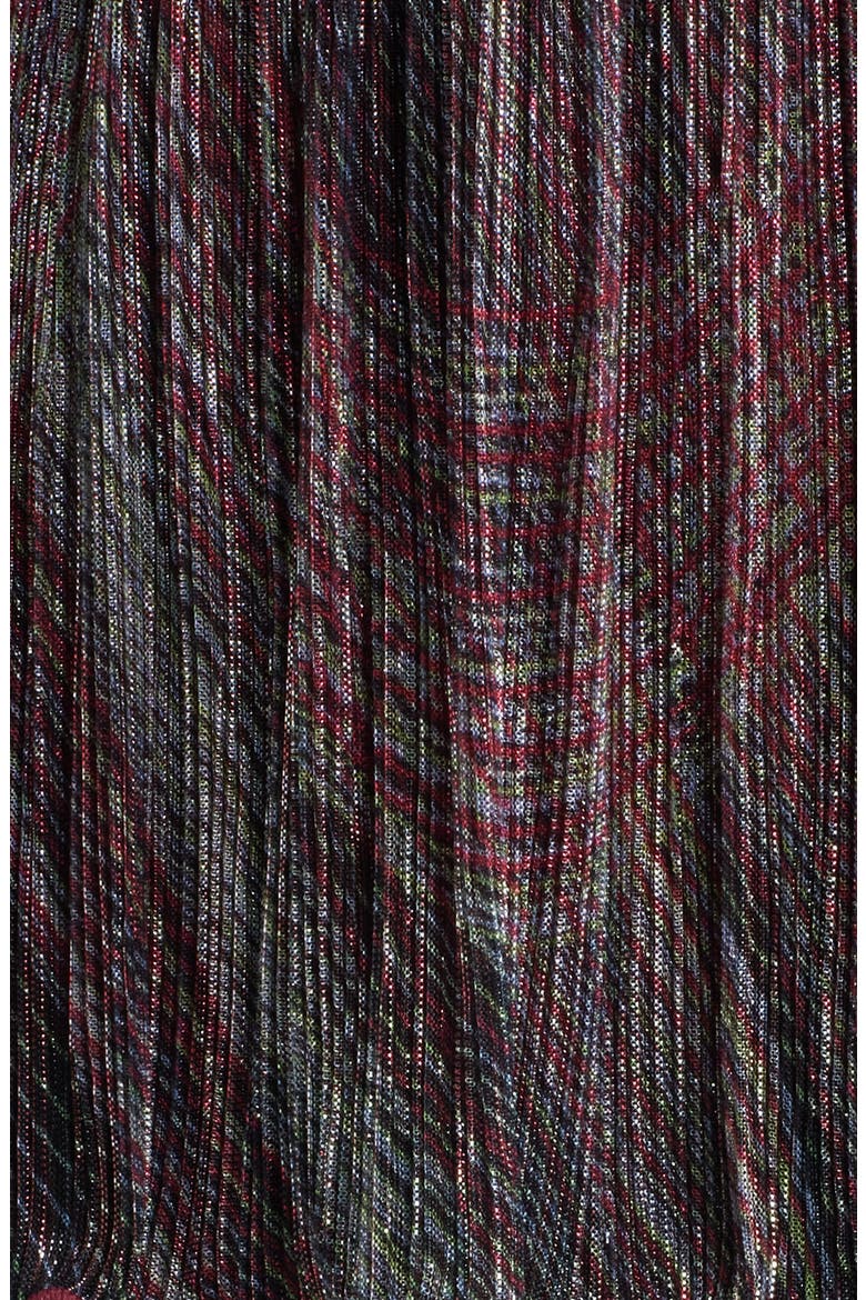 Metallic Crinkle Tiered Dress, Alternate, color, BURGUNDY MULTI