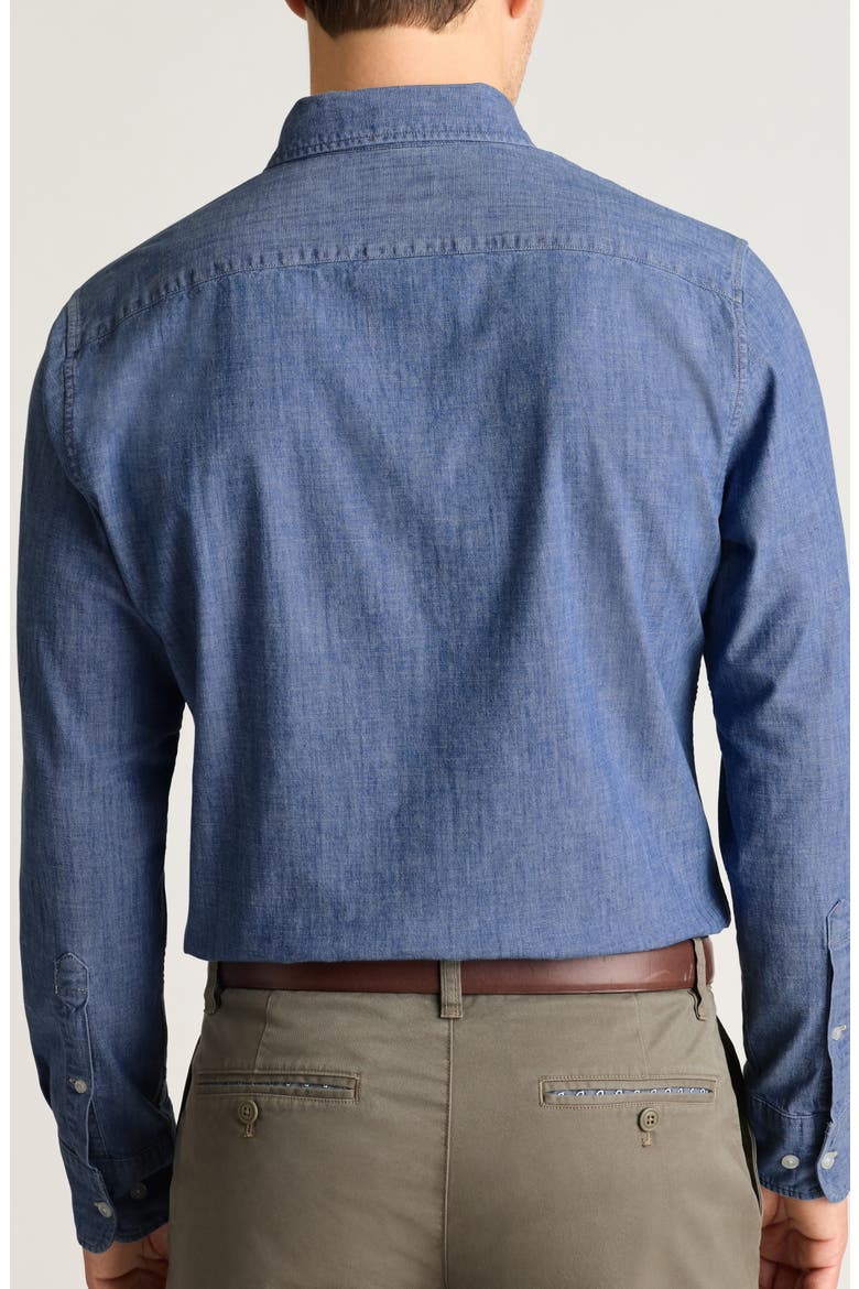 Everyday Slim Fit Cotton Chambray Button-Down Shirt, Alternate, color, LIGHT WASH