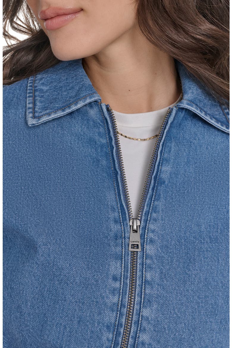 Denim Bomber Jacket, Alternate, color, MEDIUM WASH DENIM