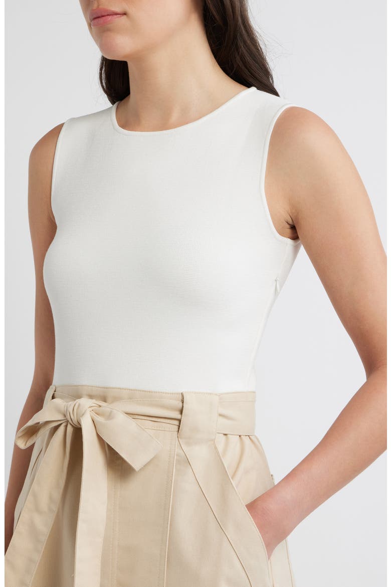 Twofer Sleeveless Dress, Alternate, color, IVORY