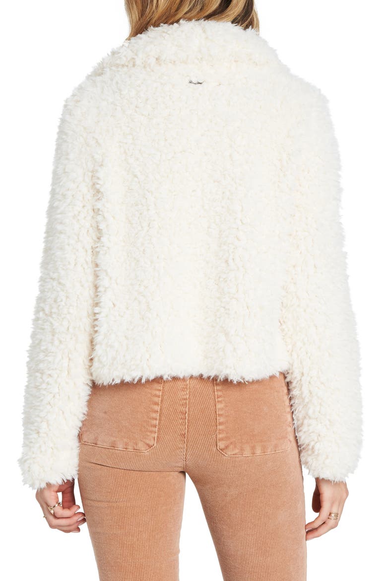 Fur Keeps Faux Fur Crop Jacket, Alternate, color, WHITE CAP