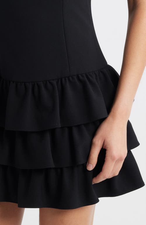 French Connection Whisper Tiered Ruffle Minidress In Multi