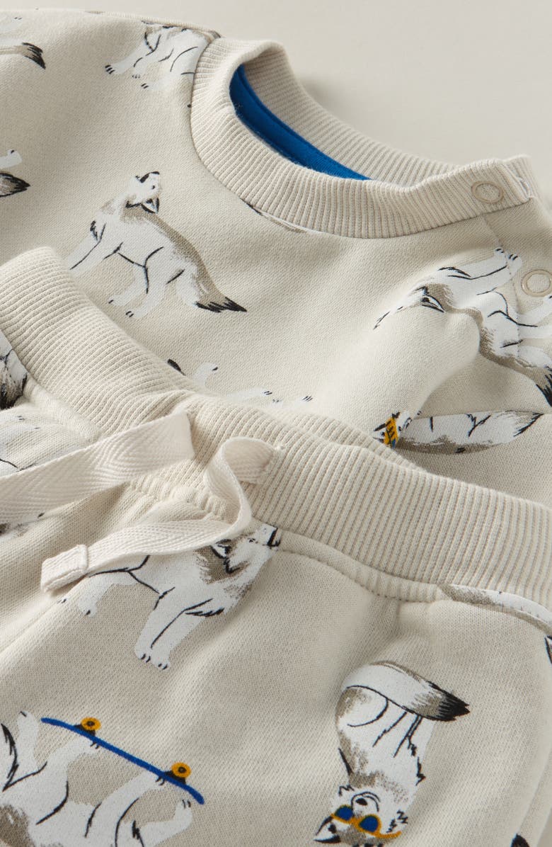 Tucker + Tate Print Fleece Sweatshirt & Sweatpants Set, Alternate, color, Grey Moonbeam Wolf Pals