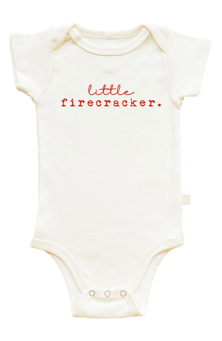 Tenth & Pine Lil Firecracker Organic Cotton Bodysuit, Main, color, 