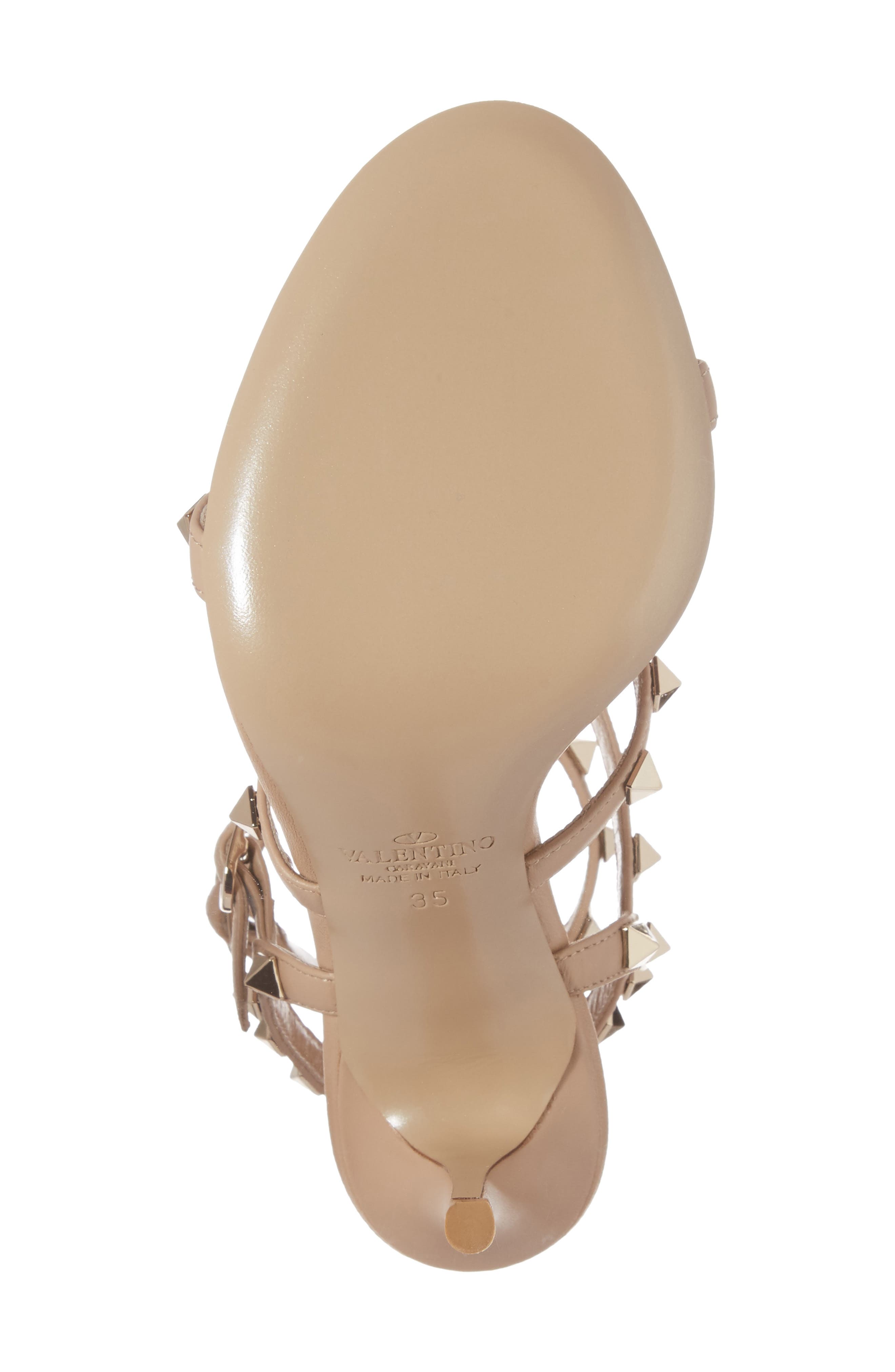 'Rockstud' Ankle Strap Sandal, Alternate, color, CAMEL ROSE