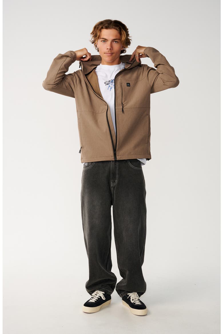 Elite Anti Series Water Repellent Hooded Jacket, Alternate, color, WALNUT