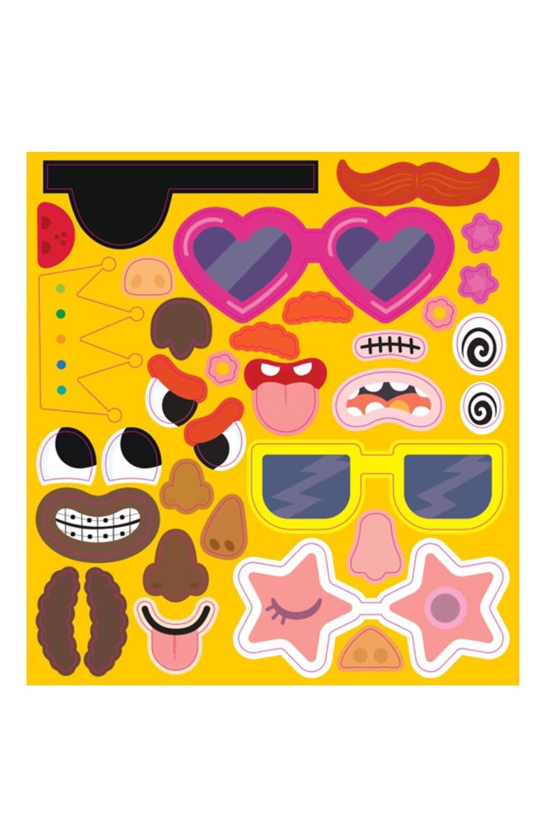 Buddy & Barney Reusable Silicone Sticker Book, Silly Faces, Kids 3+, Alternate, color, Multicolored