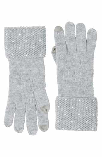 Sofia Cashmere Embellished Cashmere Tech Gloves