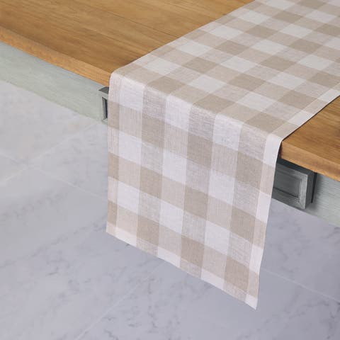 Linen Table Runner - Buffalo Check