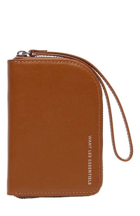 Arch Smooth Leather Zip Wallet