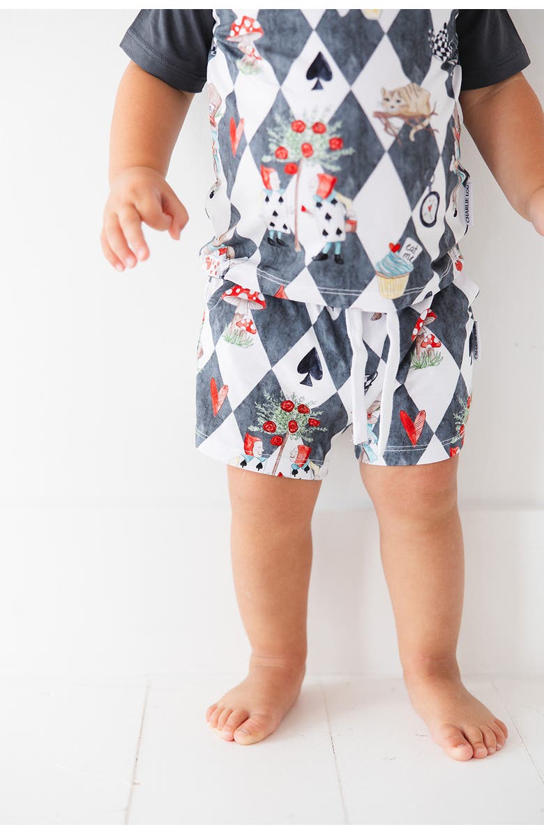 Charlie Lou Baby<sup>®</sup> Little Kid's Alice in Wonderland Shorts and Shirt Set, Alternate, color, 