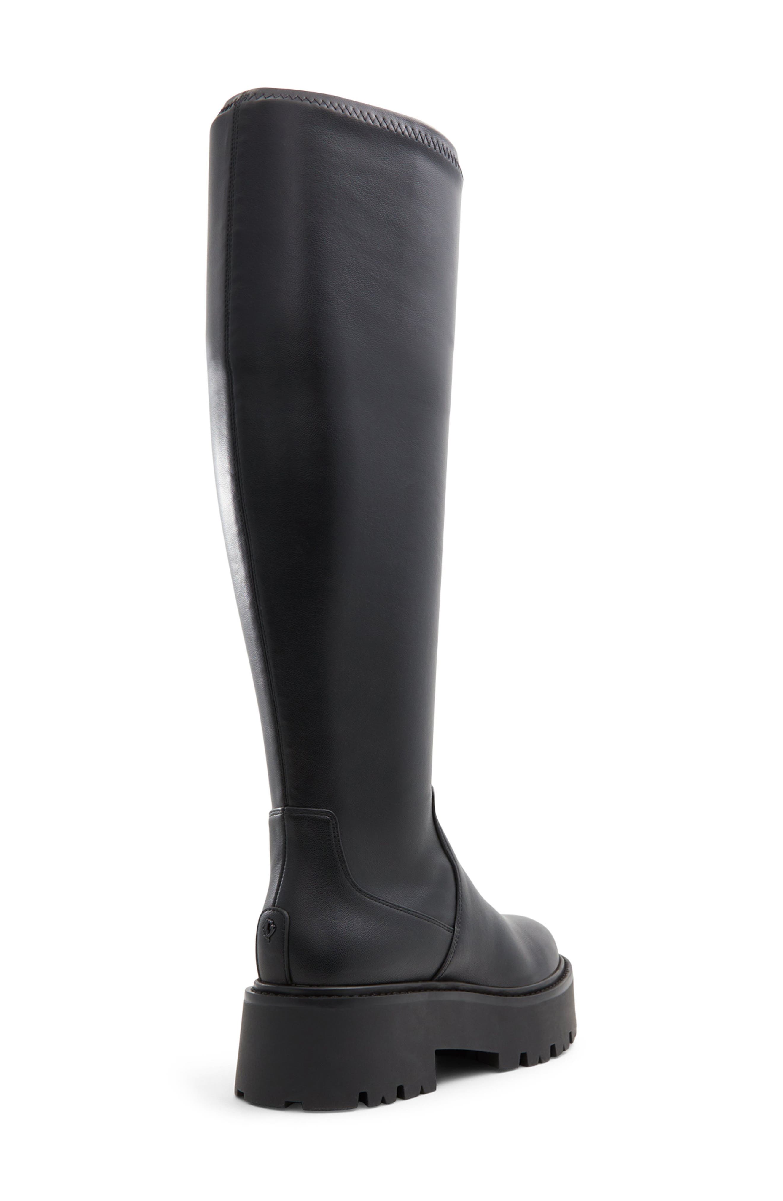 ALDO Carelden Knee High Platform Boot, Alternate, color, Black
