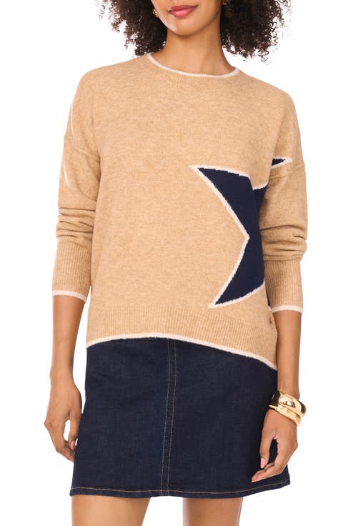 Star Detail Crewneck Sweater