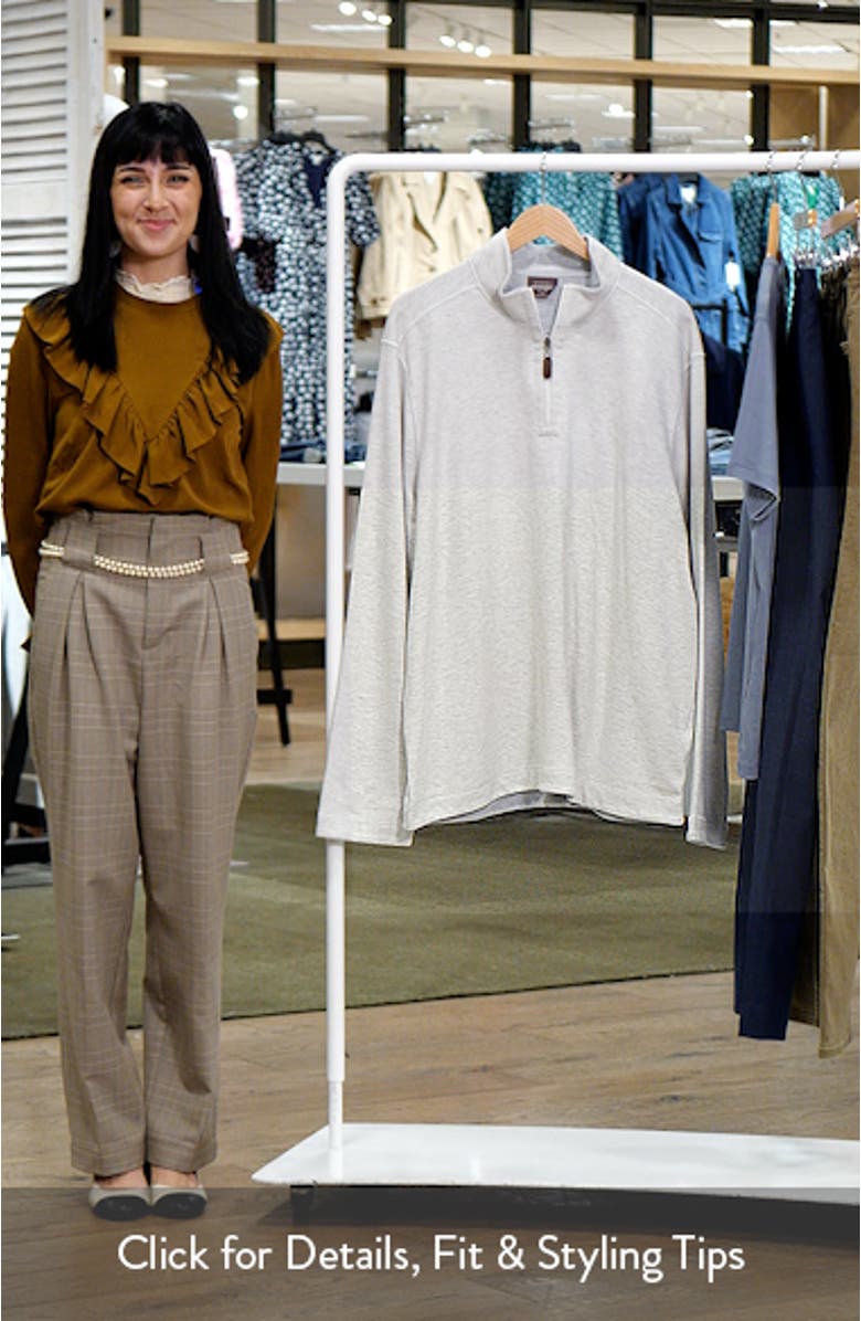 Icon Reversible Cotton Blend Quarter Zip Pullover, sales video thumbnail