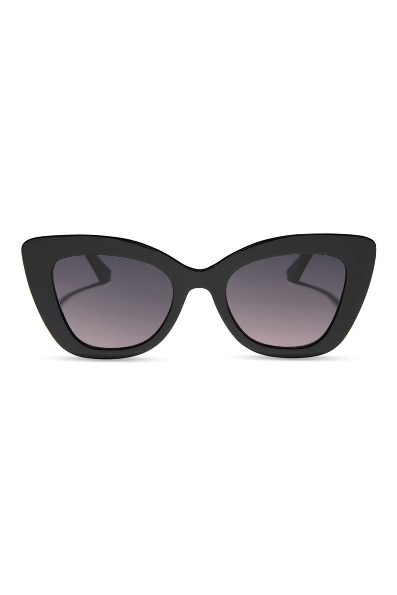 Melody 52mm Polarized Gradient Cat Eye Sunglasses, Main, color, BLACK IRIS
