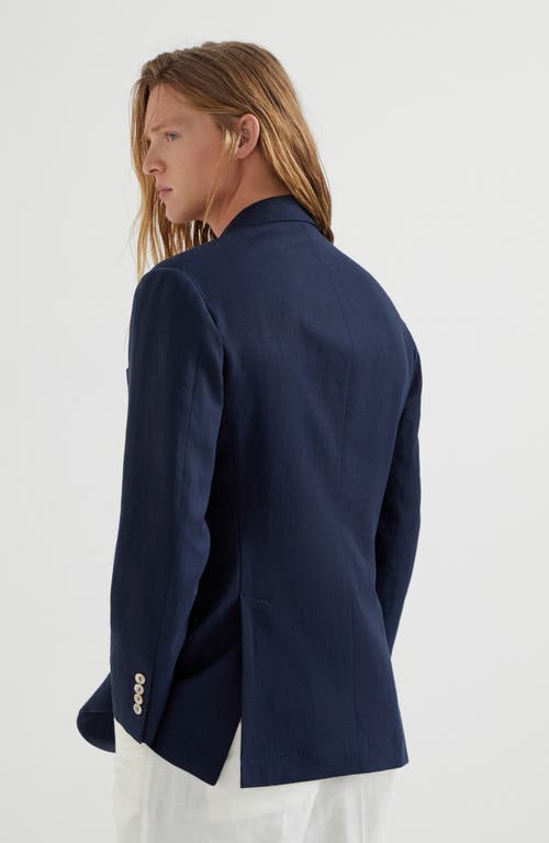 BRUNELLO CUCINELLI BRUNELLO CUCINELLI LINEN DECONSTRUCTED BLAZER 