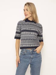 Central Park West Arlo Mini Fairisle Polo