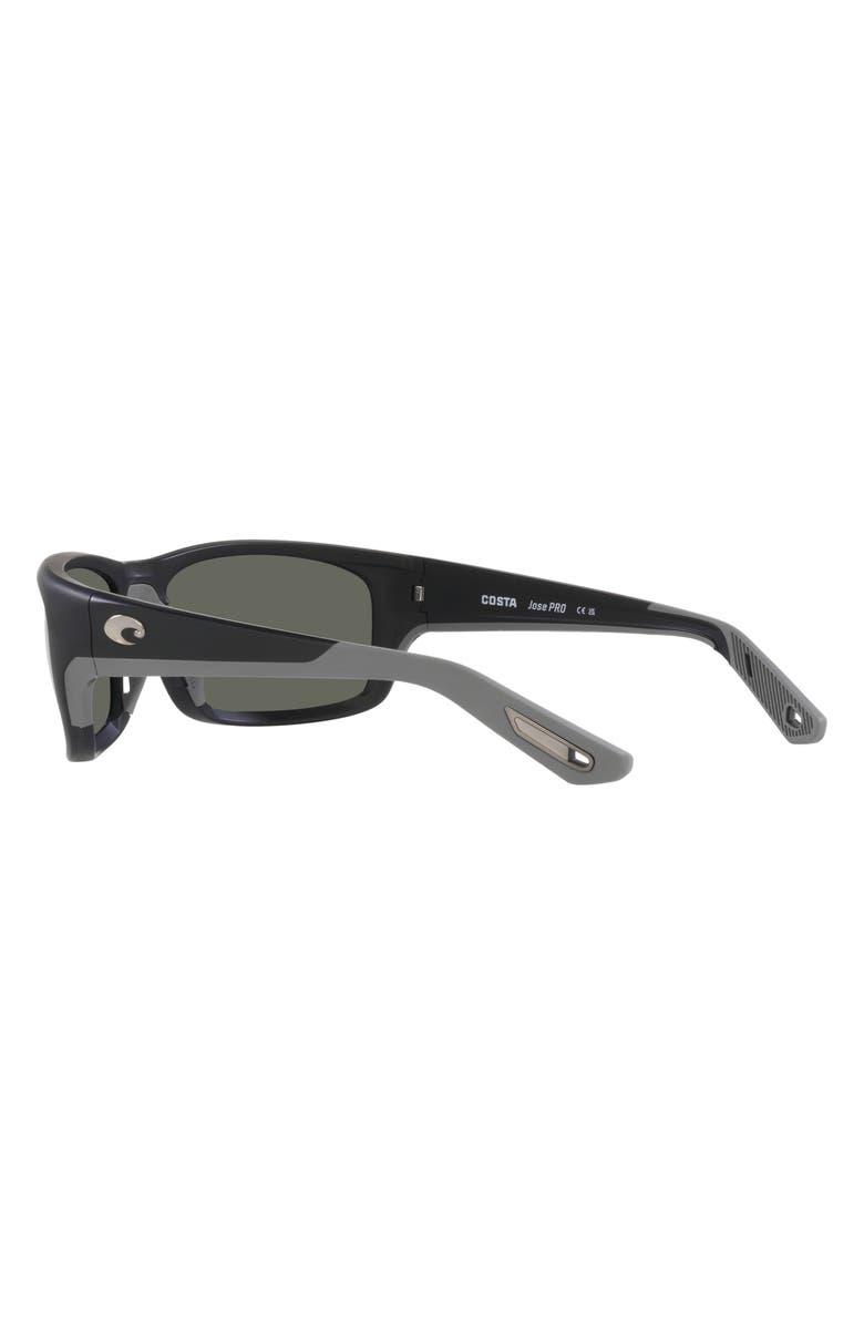 Costa Del Mar Jose Pro 62mm Polarized Oversize Rectangular Sunglasses, Alternate, color, Matte Black