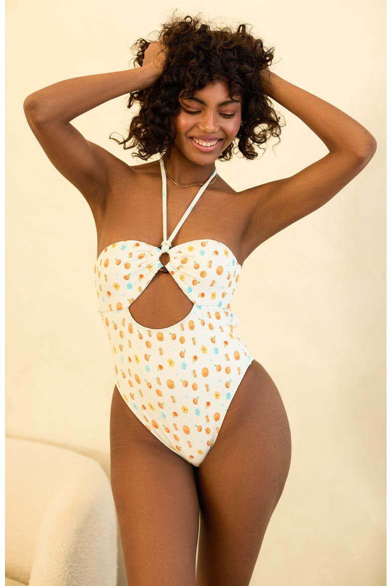 Wave Rider Adjustable Tie One Piece, Alternate, color, Clementine