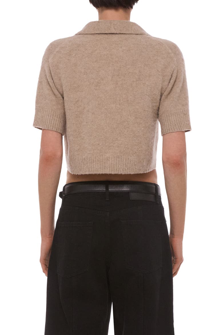 Wool Crop Polo, Alternate, color, OATMEAL MELANGE