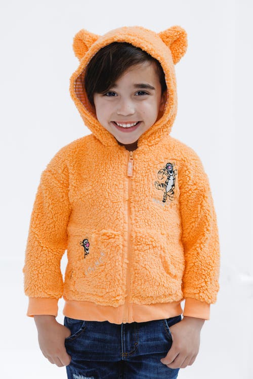 Disney Faux Shearling Hoodie In Yellow