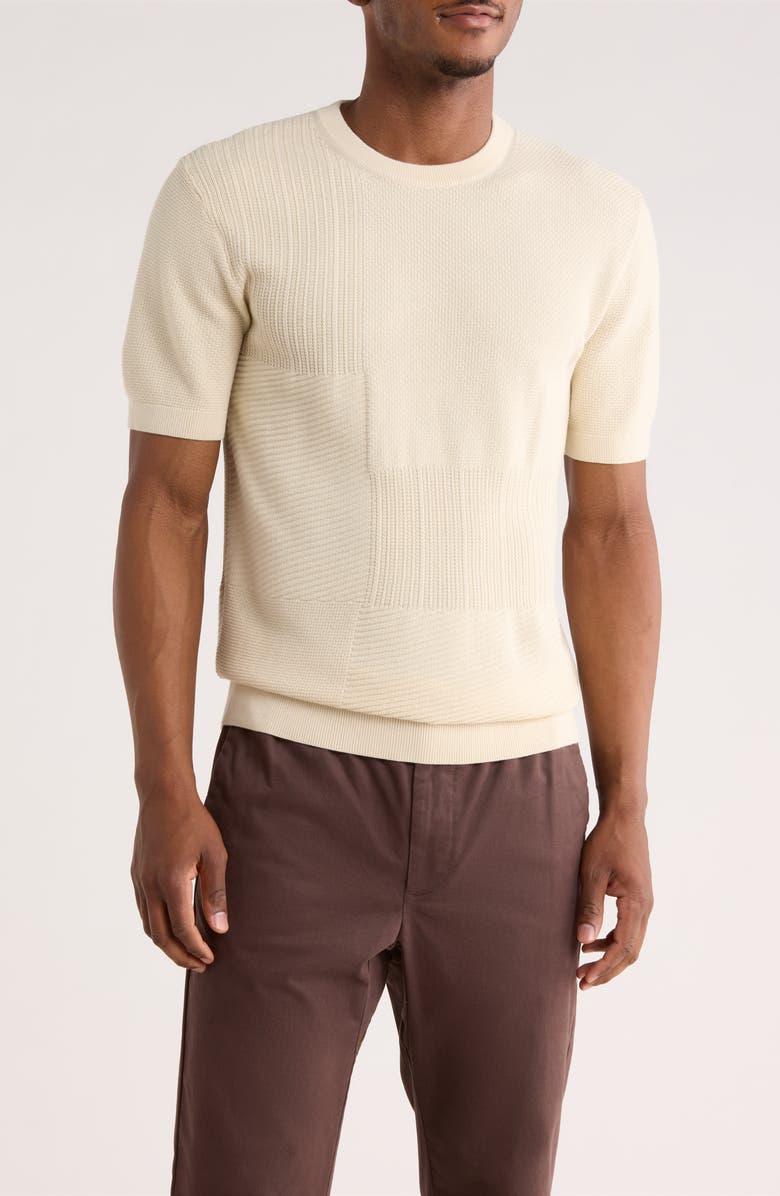 DENIM AND FLOWER Sweater T-Shirt, Main, color, Cream Textured