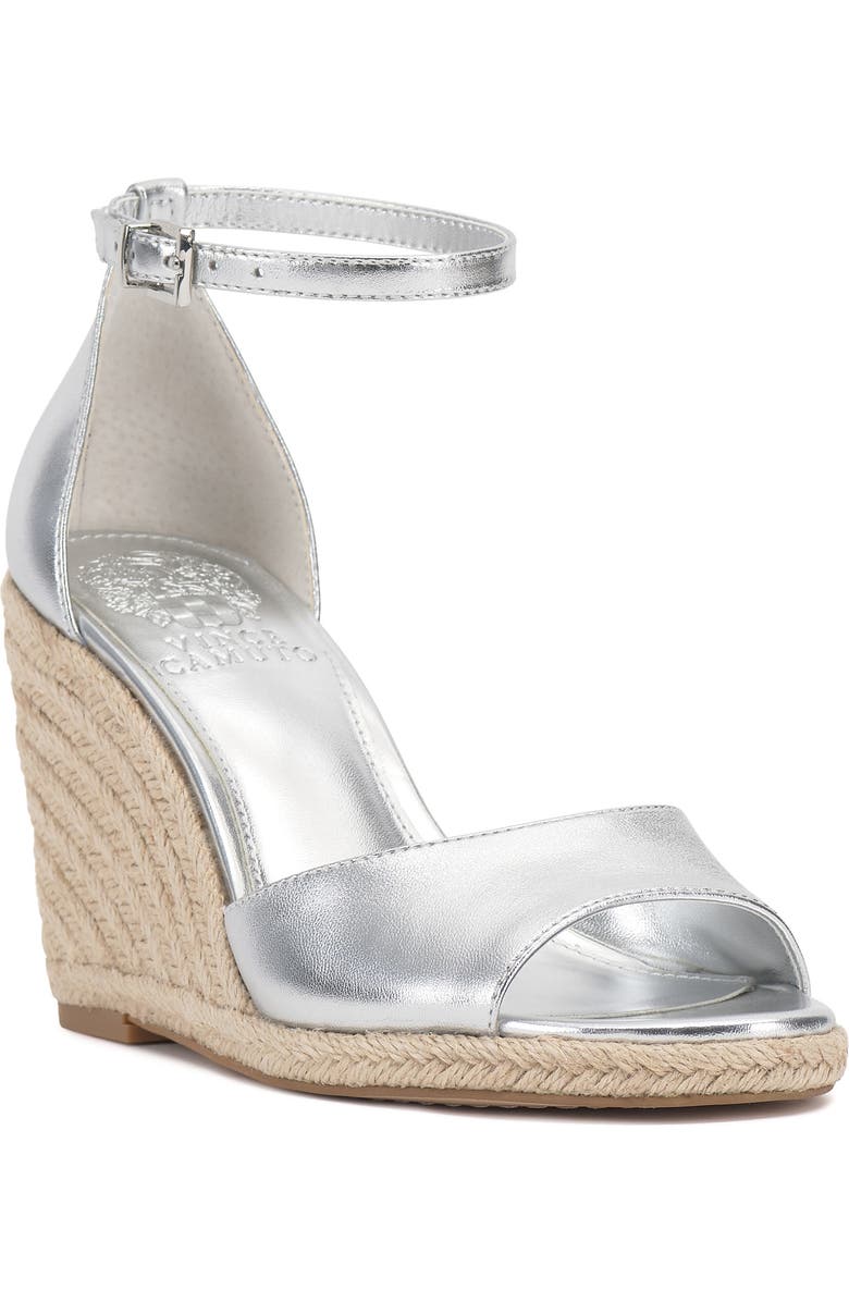 Vince Camuto Felyn Espadrille Wedge Sandal, Main, color, Lux Silver