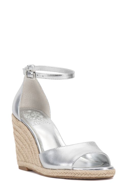 Vince Camuto Felyn Espadrille Wedge Sandal In Lux Silver