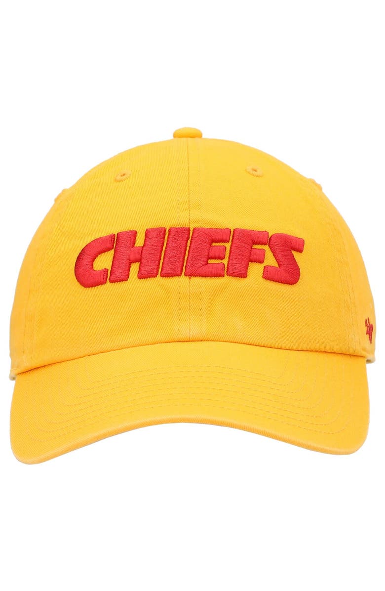 '47 Men's '47 Gold Kansas City Chiefs Clean Up Script Adjustable Hat, Alternate, color, Gold