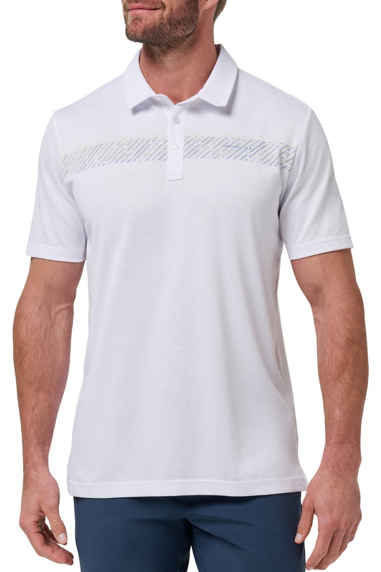 Landline Chest Stripe Polo, Main, color, WHITE