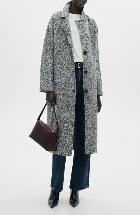 Marled Knit Longline Coat
