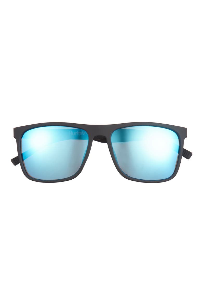 48mm Square Sunglasses, Main, color, RUBBERIZED BLACK