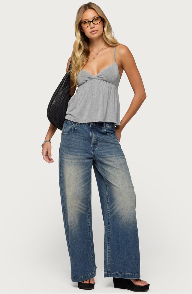 EDIKTED Sabira Low Rise Baggy Jeans, Alternate, color, Blue-Vintage-Washed