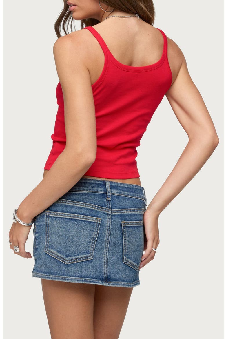 Basic Babe Stretch Cotton Crop Camisole, Alternate, color, RED