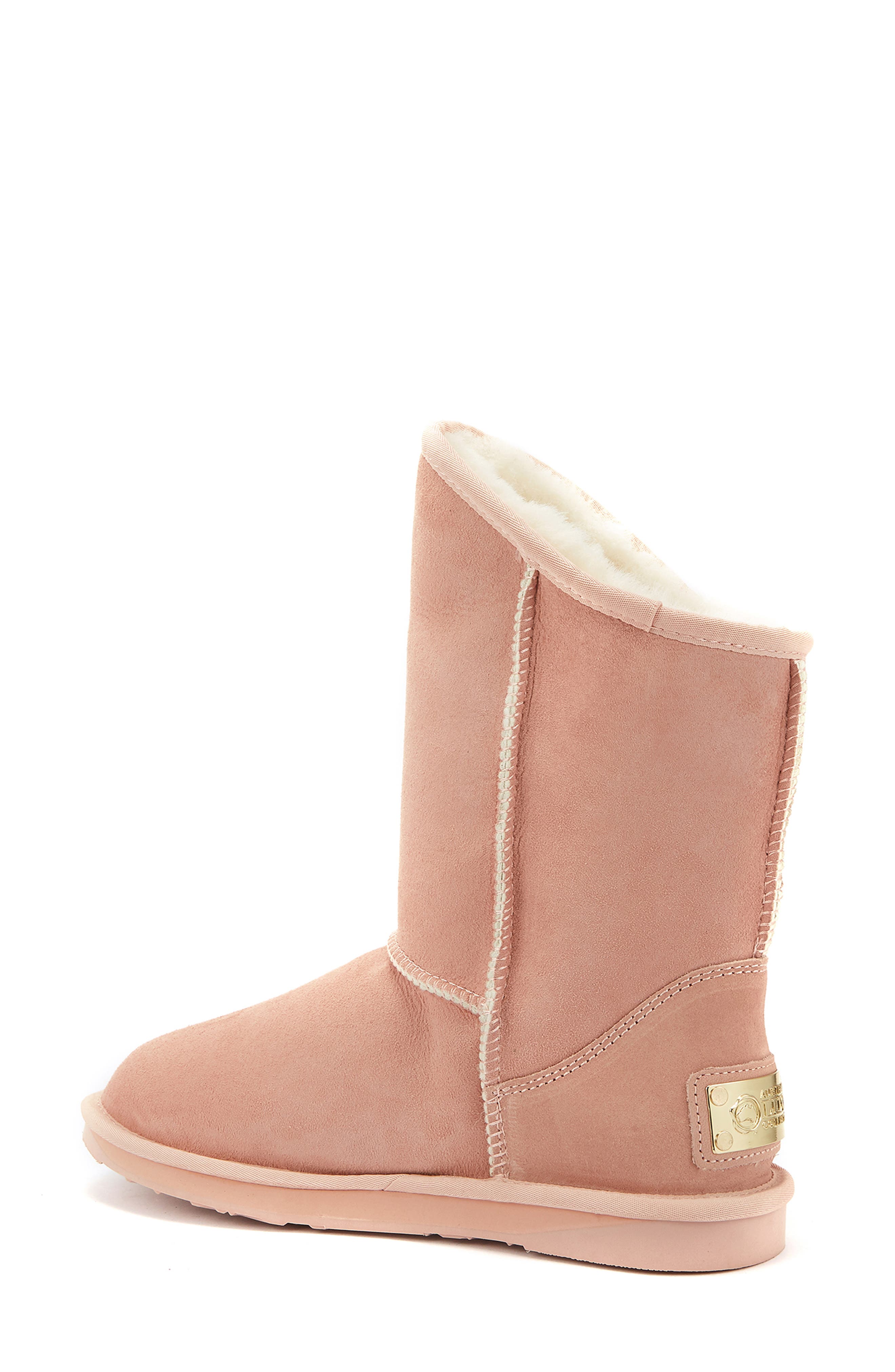 Australia Luxe Collective Cosy Genuine Shearling Short Boot, Alternate, color, Rose
