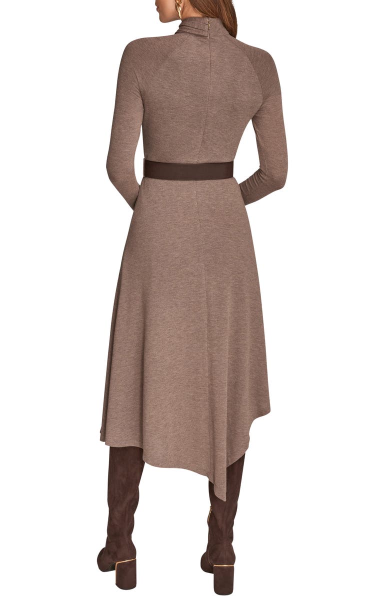 Donna Karan New York Long Sleeve Knit Midi Dress, Alternate, color, Taupe Heat