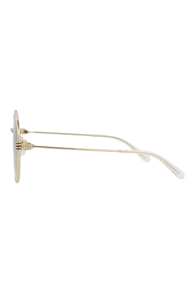 60mm Round Sunglasses, Alternate, color, GOLD GOLD GREY