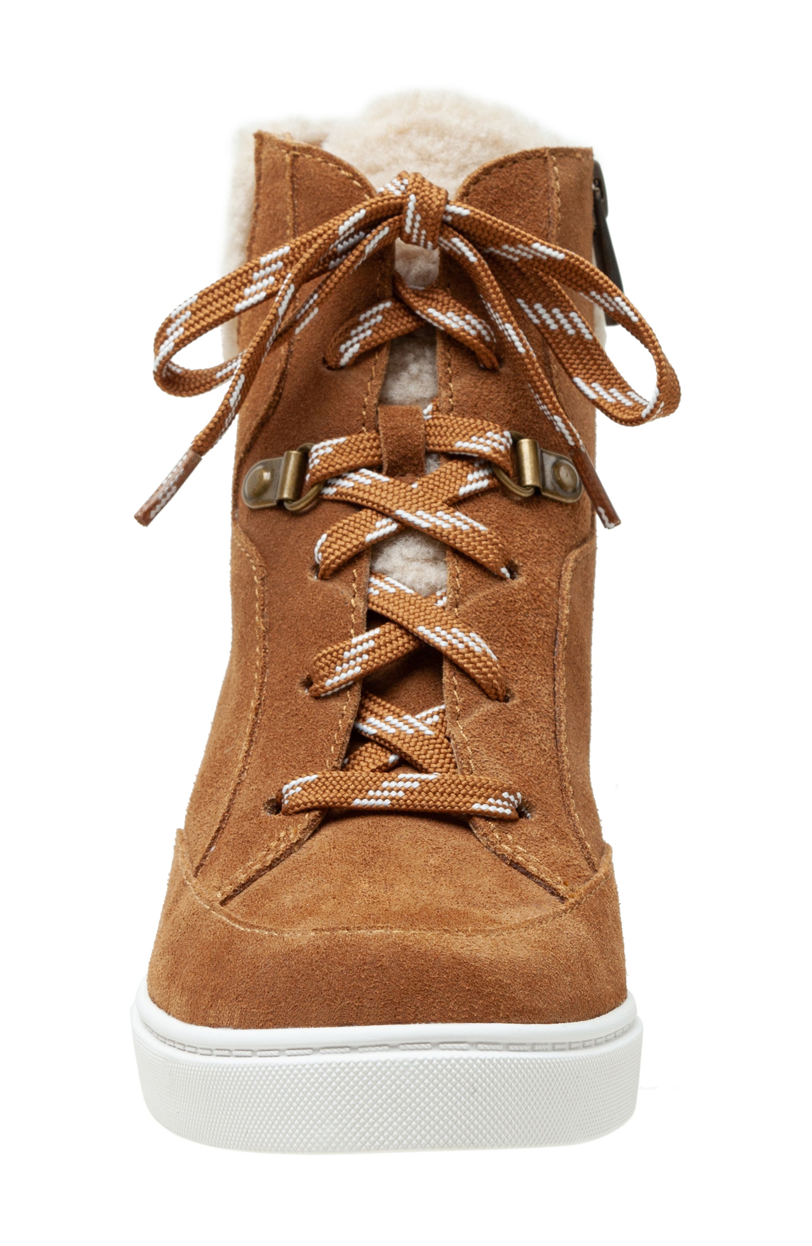 Linea Paolo Arden Wedge Sneaker, Alternate, color, Nutmeg/ Ivory