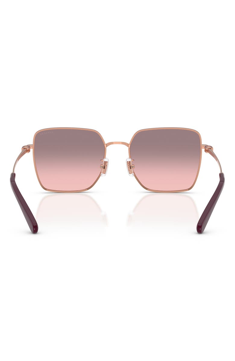 COACH 56mm Gradient Square Sunglasses, Alternate, color, Rose Gold/Bordeaux/Grey/Pink