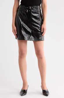 Vashy Faux Leather Skirt
