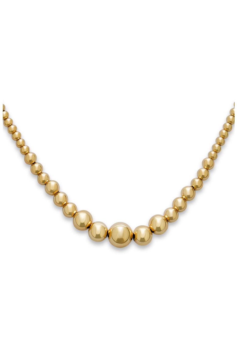Graduated Ball Choker Necklace, Alternate, color, GOLD-TONE
