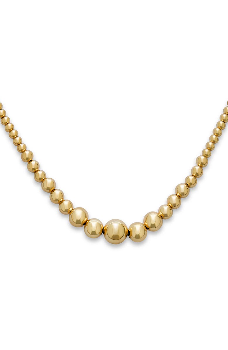 BLING JEWELRY Graduated Ball Choker Necklace, Alternate, color, Gold-Tone