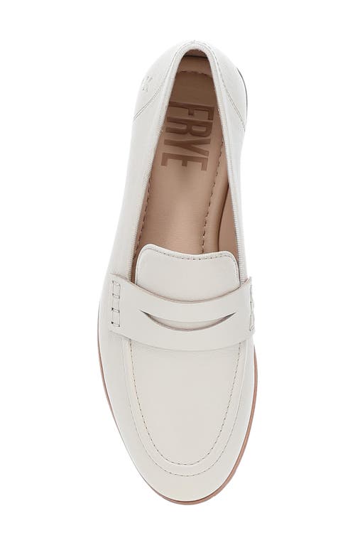Frye Faith Leather Classic Penny Loafers In Ivory