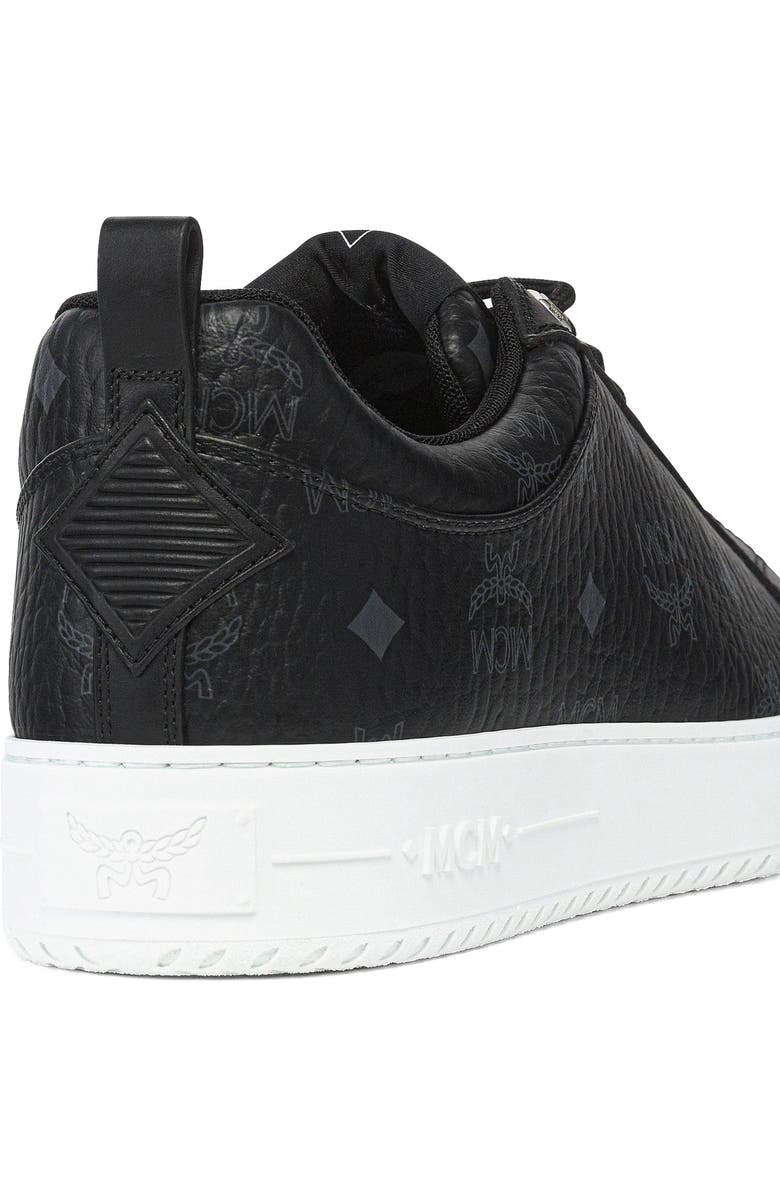MCM Neo Terrain Lo Sneakers in Visetos, Alternate, color, Black