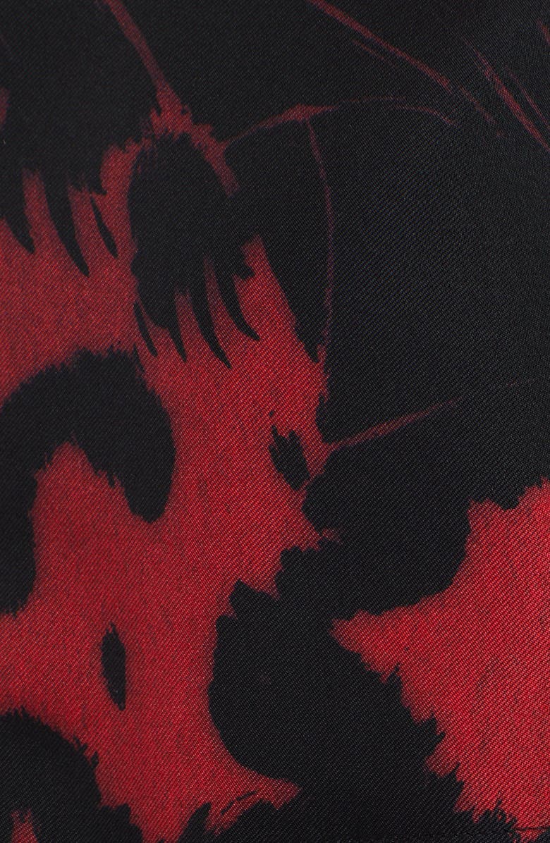 Dolce&Gabbana Leopard Print Silk Camp Shirt, Alternate, color, Hrtyn Leo Nero F.rosso