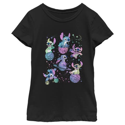 Girl's Lilo & Stitch Planetary Stitch  Graphic T-Shirt