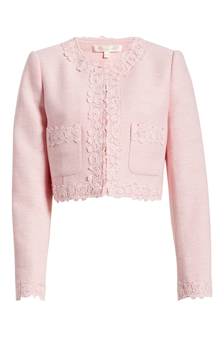 Leilana Lace Accent Crop Jacket (Women) | Nordstrom